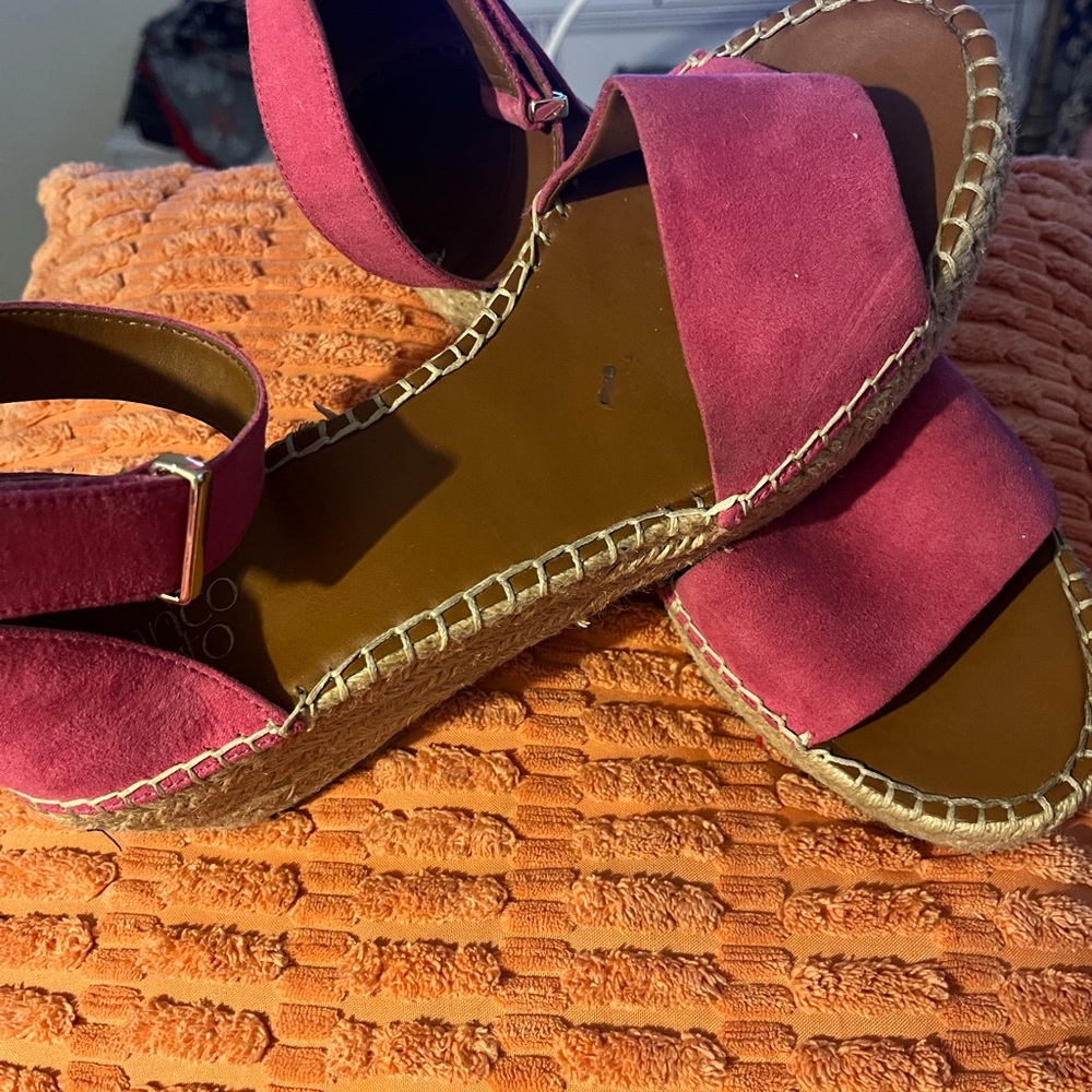 PINK FRANCO SARTO WEDGES SZ10